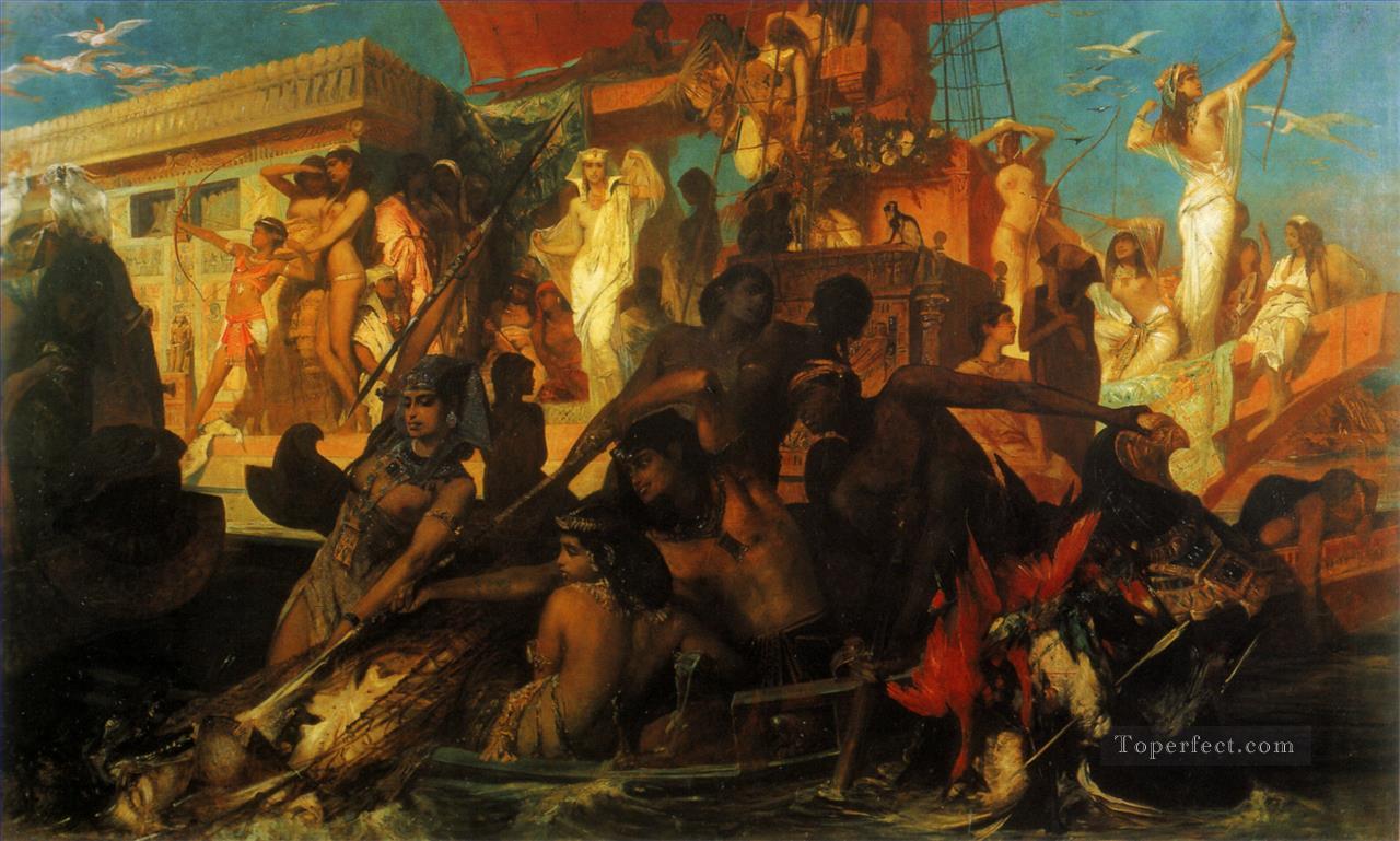 die niljagd der kleopatra Academic history Hans Makart Oil Paintings